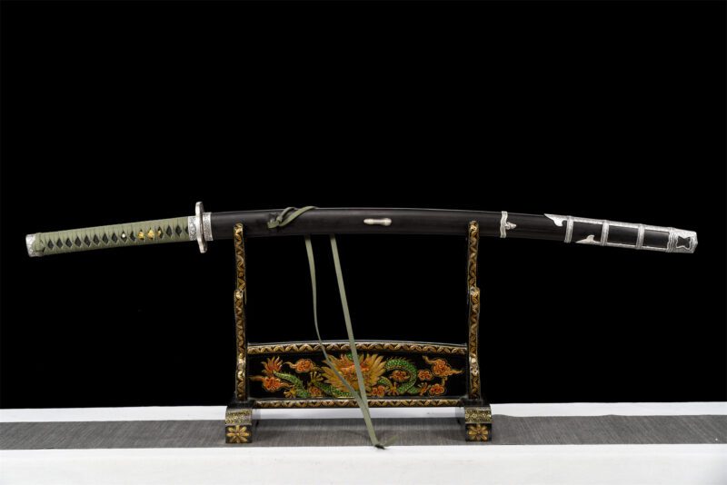 katana Argent et vert
