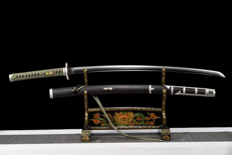 katana Argent et vert