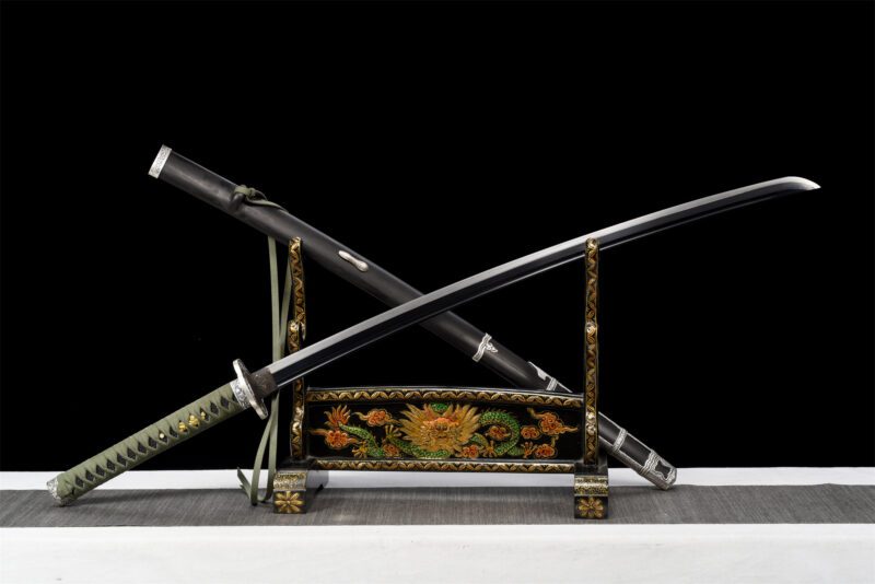 katana Argent et vert