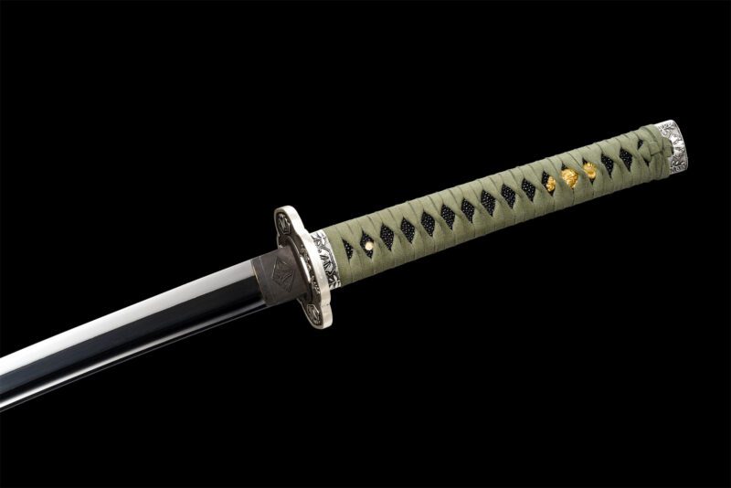 katana Argent et vert