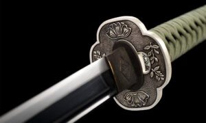 katana Argent et vert